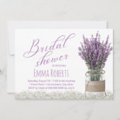 Classy Lavender Flower Mason Jar Vrijgezellenfeest Kaart (Voorkant)