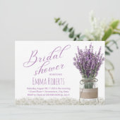 Classy Lavender Flower Mason Jar Vrijgezellenfeest Kaart (Staand voorkant)