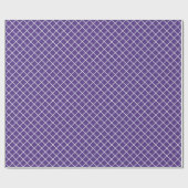 Classy Lavender Paars White Check Pattern Cadeaupapier (Vlak)