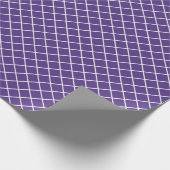 Classy Lavender Paars White Check Pattern Cadeaupapier (Hoek)