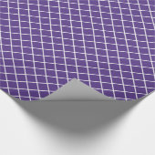 Classy Lavender Paars White Check Pattern Cadeaupapier (Hoek)