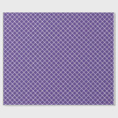 Classy Lavender Paars White Check Pattern Cadeaupapier (Vlak)