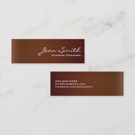 Classy Leather Interior Design Mini Visitekaartje (Voorkant / Achterkant)