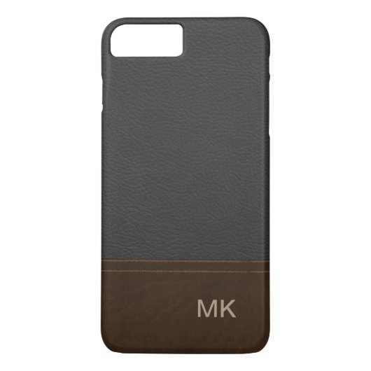 Classy Leather Kijk Mannen Monogram Case-Mate iPhone Case (Achterkant)