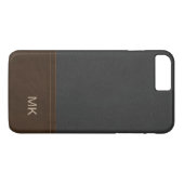Classy Leather Kijk Mannen Monogram Case-Mate iPhone Case (Achterkant (Horizontaal))