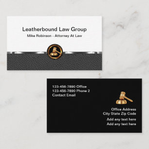 Classy Leather Look Attorney Visitekaartjes