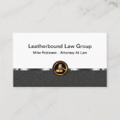 Classy Leather Look Attorney Visitekaartjes (Voorkant)