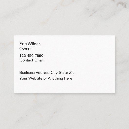 Classy Leather Shop Visitekaartjes (Achterkant)