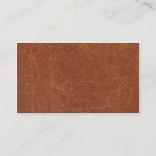 Classy Leather Texture Rustic Visitekaartje (Achterkant)