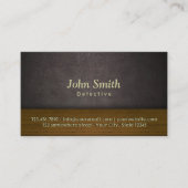 Classy Leather & Wood Detective Visitekaartje (Voorkant)