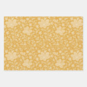 Classy Leaves Floral Art Pattern op okergeel Inpakpapier Vel (Voorkant)