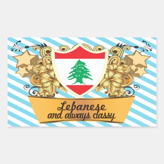 Classy Lebanese Rechthoekige Sticker (Voorkant)