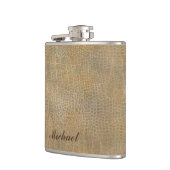 Classy lederen look mannelijk gepersonaliseerd No. Heupfles (Links)