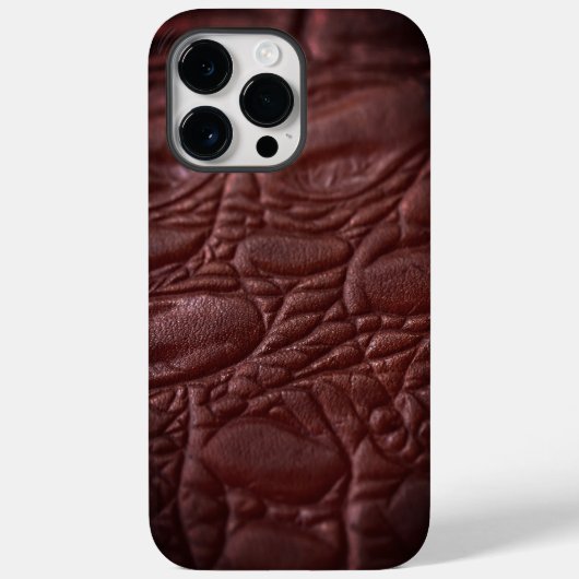 Classy lederen textuur Case-Mate iPhone case (Achterkant)