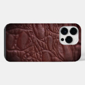 Classy lederen textuur iPhone hoesje (Achterkant horizontaal)
