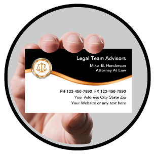 Classy Legal Team Attorney Visitekaartjes