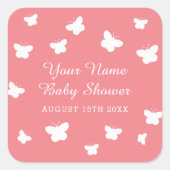 Classy lente baby shower partij vlinder stickers (Voorkant)