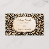 Classy Leopard Print Hair Stylist Appointcard Afsprakenkaartje (Voorkant)