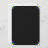 Classy LGBT Rainbow Wedding Save the Date (Achterkant)