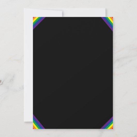 Classy LGBT Rainbow Wedding Save the Date (Achterkant)