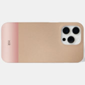 Classy lichtbruin leer & Blush roze metaal Case-Mate iPhone Case (Achterkant (horizontaal))