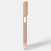 Classy lichtbruin leer & Blush roze metaal Case-Mate iPhone Case (Achterkant / Rechts)