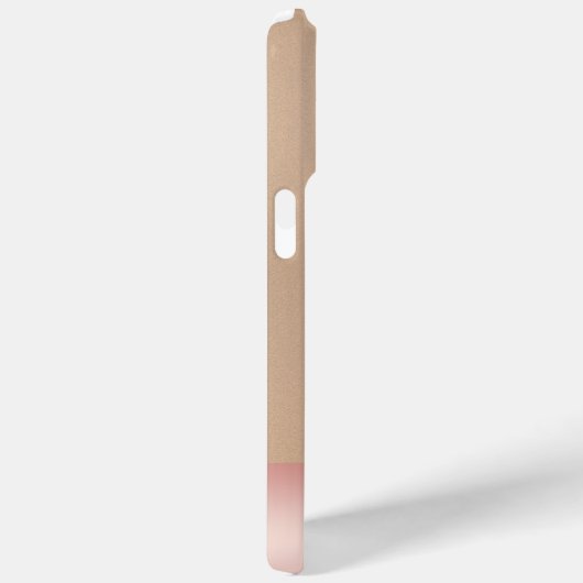 Classy lichtbruin leer & Blush roze metaal Case-Mate iPhone Case (Achterkant / Rechts)