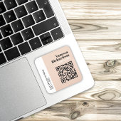 Classy Lichtroze Moderne Minimalistische Notaris Q Vierkante Sticker