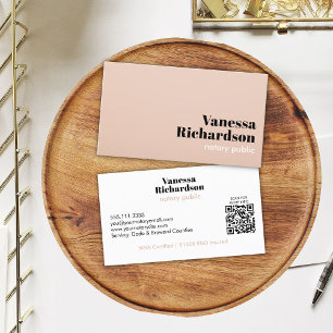 Classy Lichtroze Moderne Minimalistische Notaris Q Visitekaartje