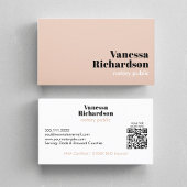 Classy Lichtroze Moderne Minimalistische Notaris Q Visitekaartje