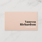 Classy Lichtroze Moderne Minimalistische Notaris Q Visitekaartje (Voorkant)
