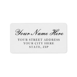 Classy Light Silver Return Address Labels