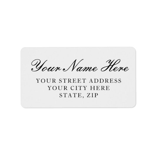 Classy Light Silver Return Address Labels (Voorkant)