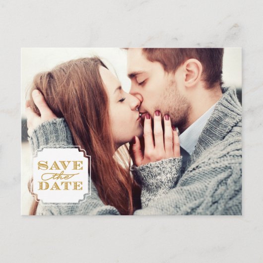 Classy Lijst Save the Date Briefkaart (Voorkant)