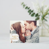 Classy Lijst Save the Date Briefkaart (Staand voorkant)