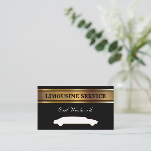 Classy Limo Driver Visitekaartjes (Staand voorkant)