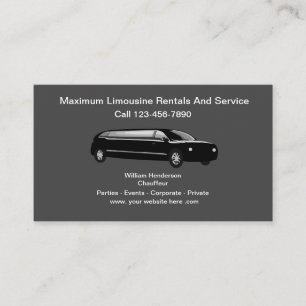 Classy Limousine Chauffeur Service Visitekaartje