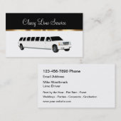 Classy Limousine Rental Driver Visitekaartje (Voorkant / Achterkant)
