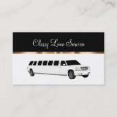 Classy Limousine Rental Driver Visitekaartje (Voorkant)