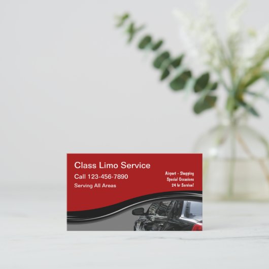 Classy Limousine Service Visitekaartje (Staand voorkant)