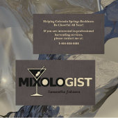 Classy Linen Mixologist Bartender Visitekaartje