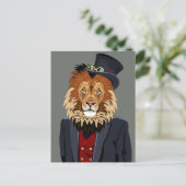 Classy Lion Briefkaart (Staand voorkant)