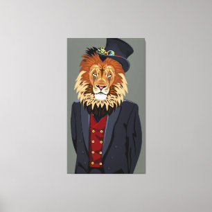 Classy Lion Canvas Afdruk