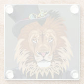 Classy Lion Glazen Onderzetter (Achterkant)