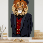 Classy Lion Poster (Keuken)