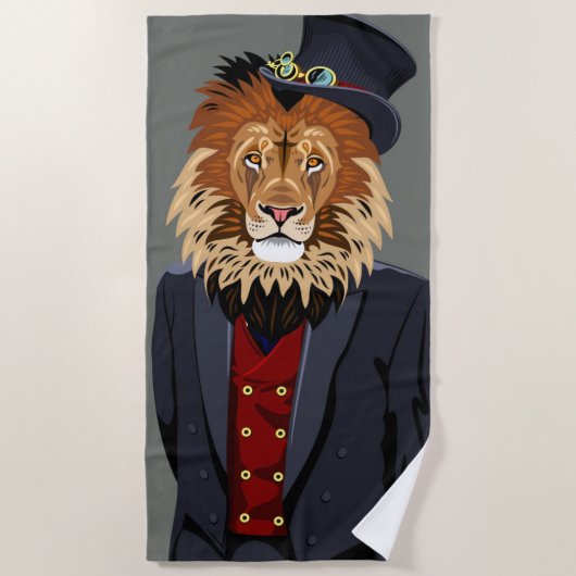 Classy Lion Strandlaken (Voorkant)
