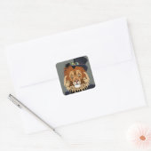 Classy Lion Vierkante Sticker (Envelop)