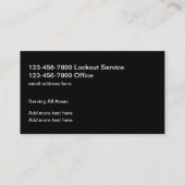 Classy Locksmith New Modern Visitekaartje (Achterkant)
