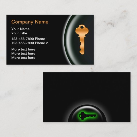 Classy Locksmith unieke Visitekaartjes (Voorkant / Achterkant)