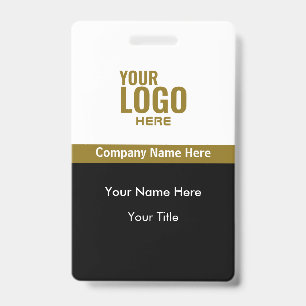 Classy Logo Business Name Badges